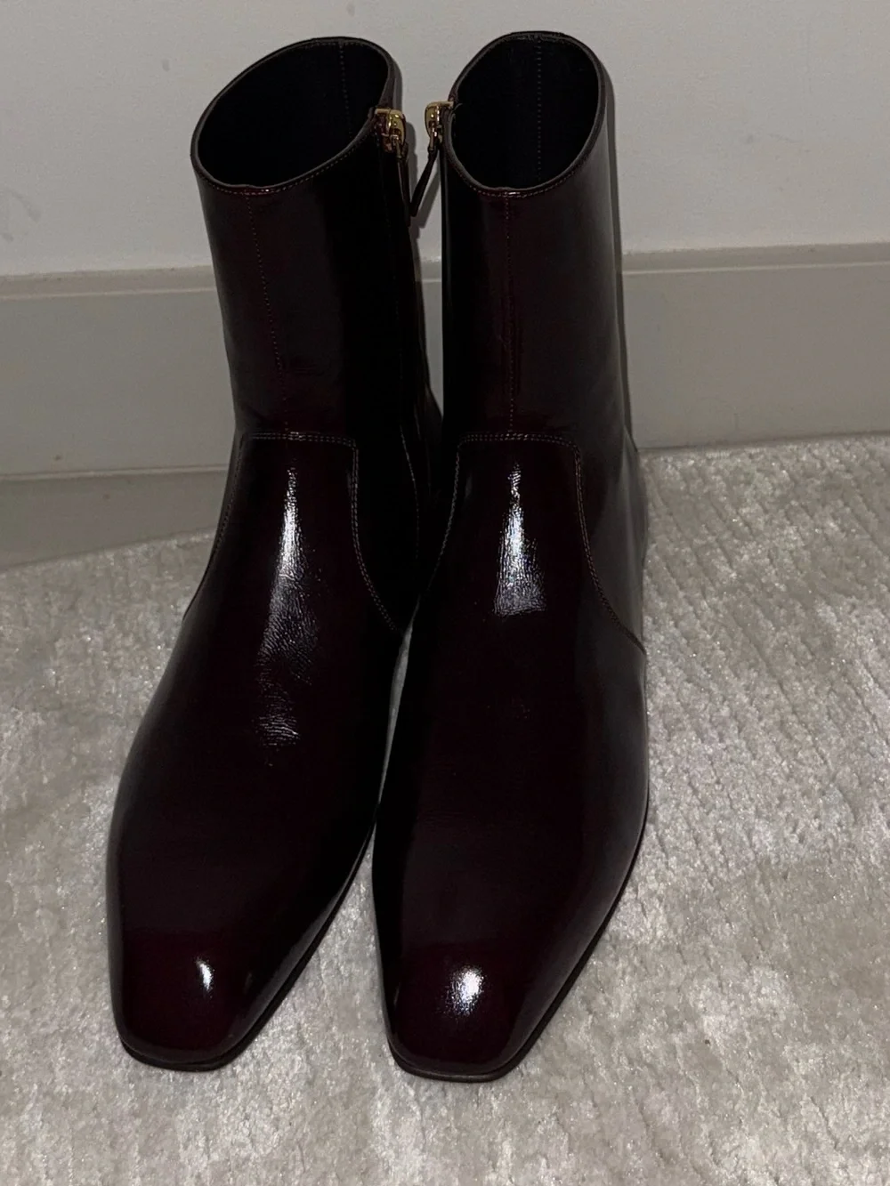 Khaite Colt Ankle Boots, 39.5,Bordeaux
